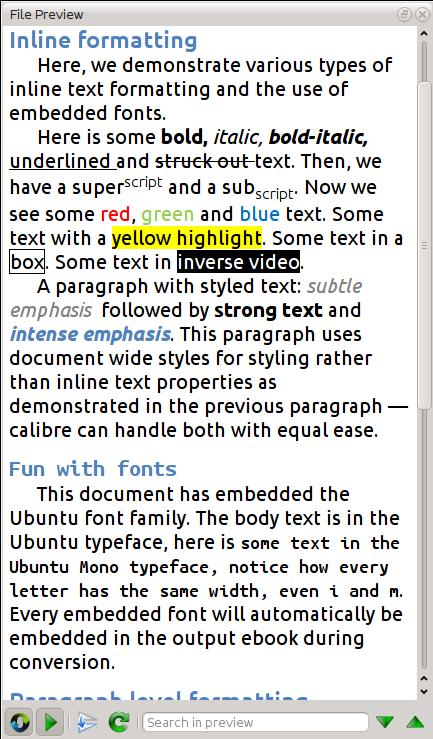 현재 파일의 렌더링을 보여 주는 실시간 미리보기 패널