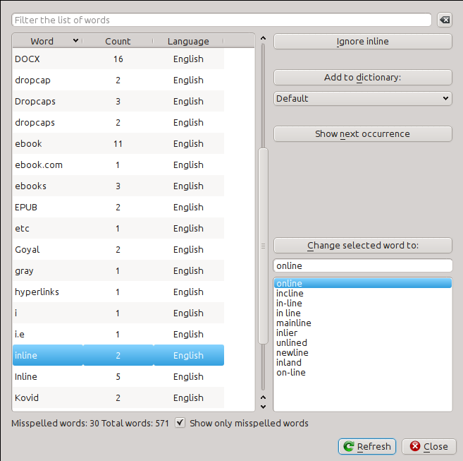 Het Spellingscontrole gereedschap