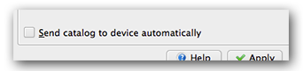 Catalog: send to device automatically option